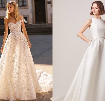 etiqueta Giro de vuelta Pautas 70 vestidos de novia corte A: ¡los diseños para lucir estilizada!
