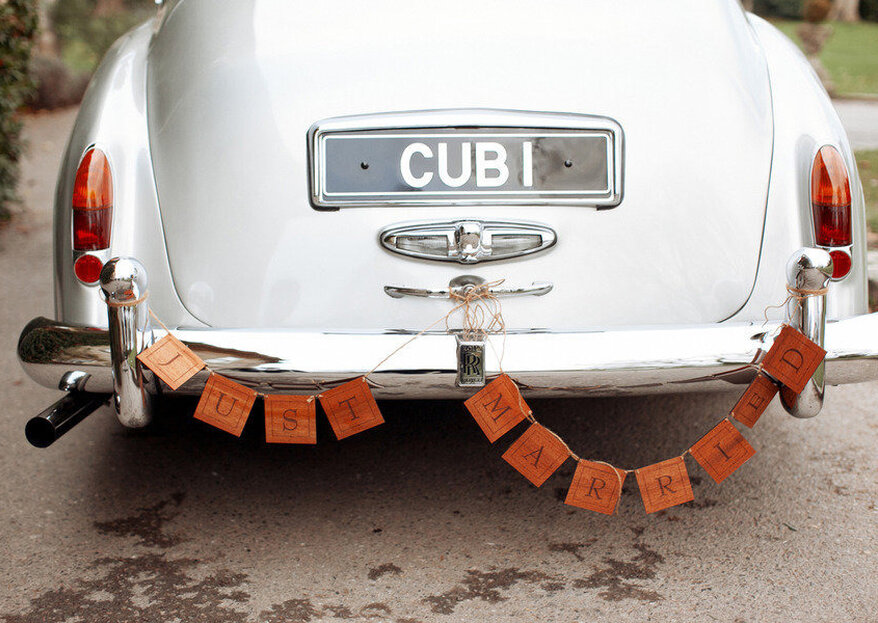 Ideas DIY para decorar el carro de los novios y que tu boda sea única